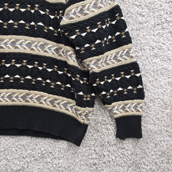 Geoffrey Beene Mens Cotton 3D Knit Sweater Size XL Grunge Retro Academia - Picture 2 of 12